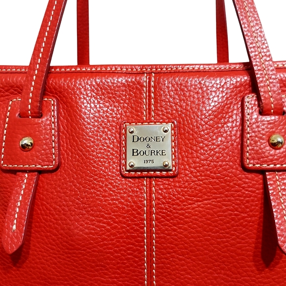 Dooney & Bourke Large Leather Davis Shoulder Tote Bag - Picture 9 of 16